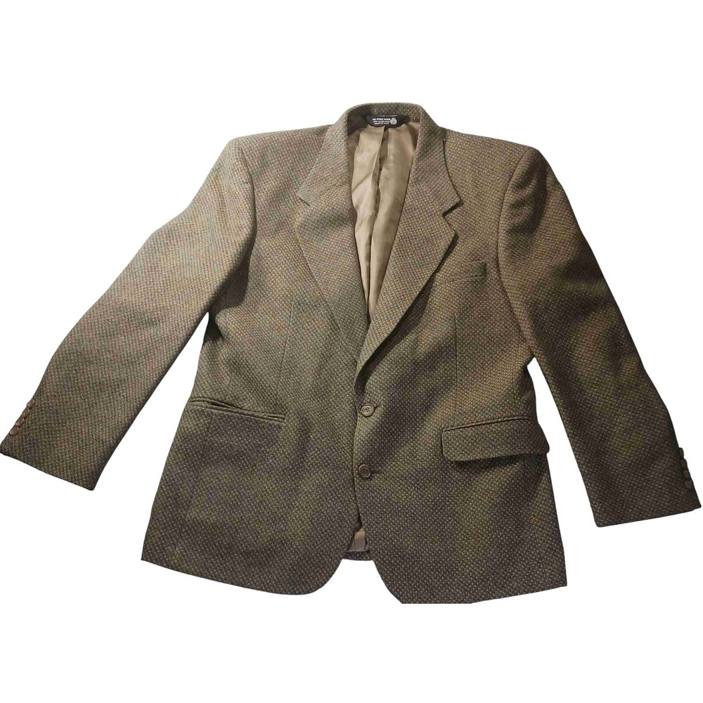John Alexander USA Union‎ Made Wool Tweed Blazer Mens 42 Dark Academia Preppy